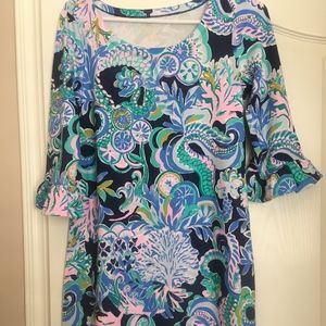 LILLY PULITZER SOPHIE RUFFLE DRESS SMALL